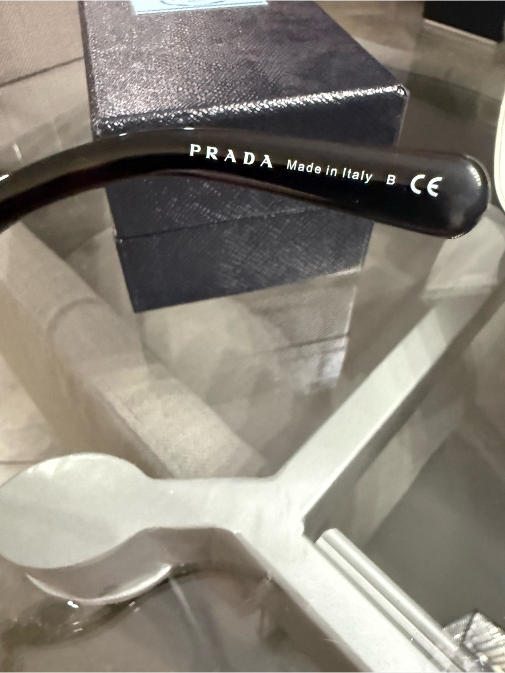 Prada Round Dark Brown Sunglasses with Gold Double Bridge - Picture 5 of 7